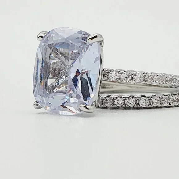 🔥Engagement Radiant Cut CZ Thin Romantic Wedding Ring Set for Women, K969